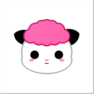 Cute Pink Fur Sheep Posters and Art